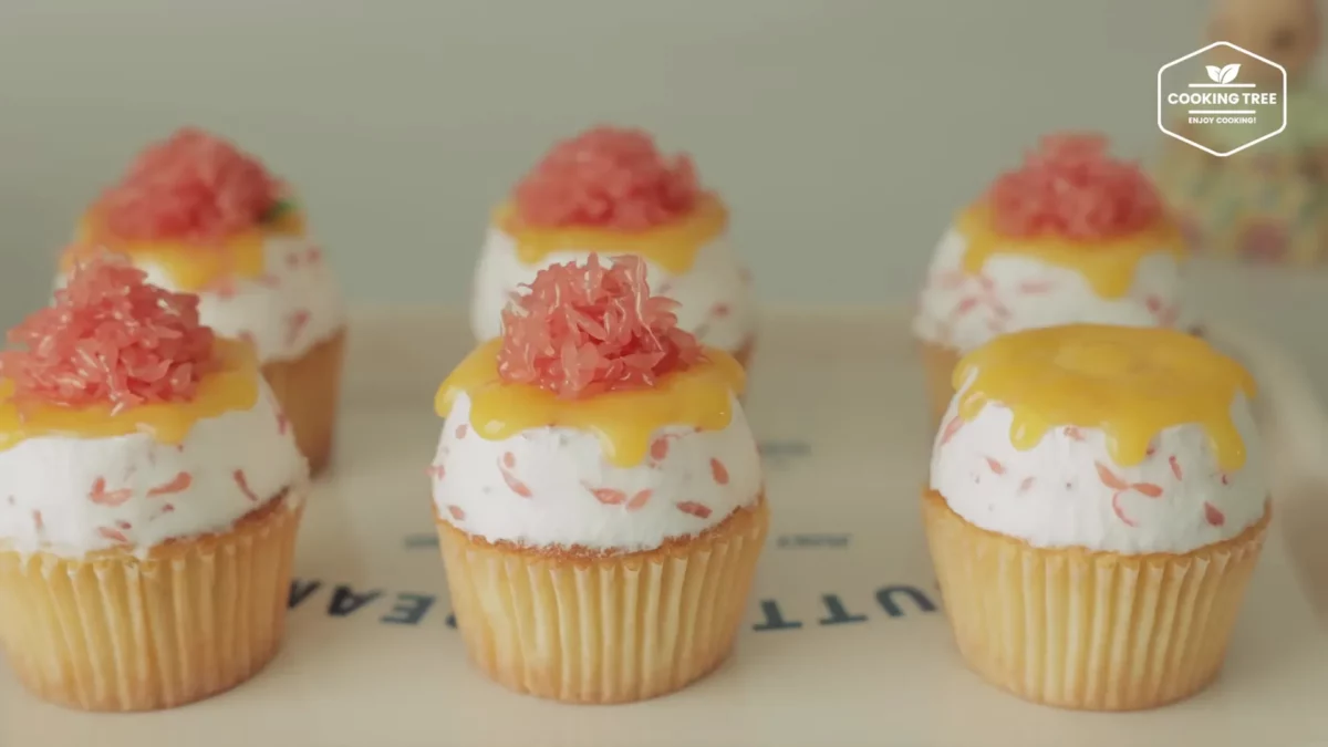 Mango Grapefruit Castella Cupcake Recipe