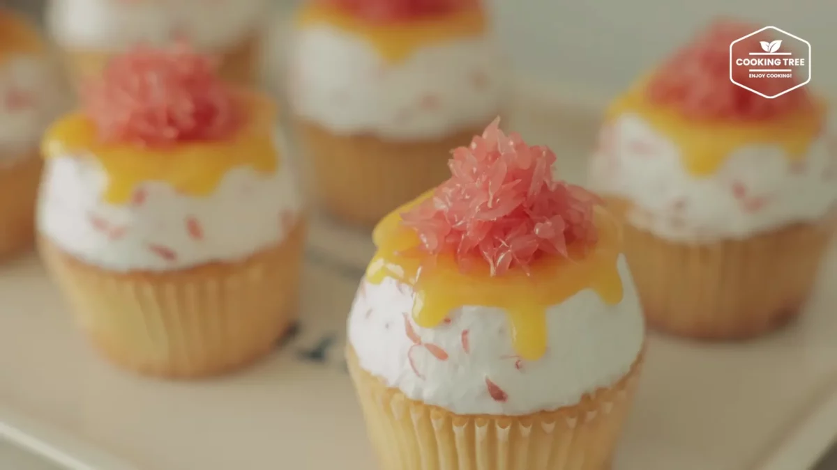 Mango Grapefruit Castella Cupcake Recipe