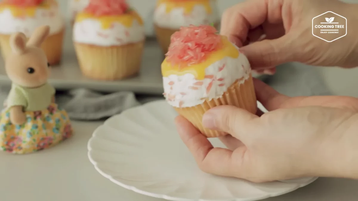 Mango Grapefruit Castella Cupcake Recipe