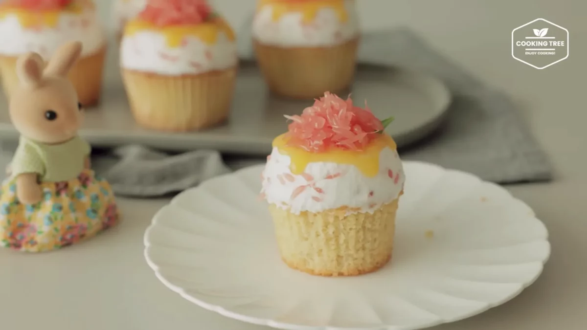 Mango Grapefruit Castella Cupcake Recipe