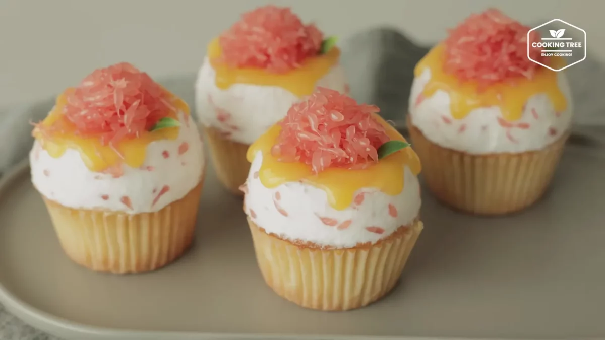 Mango Grapefruit Castella Cupcake Recipe