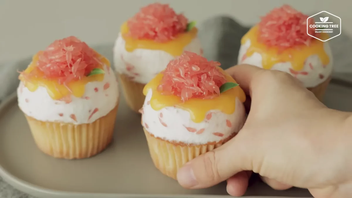 Mango Grapefruit Castella Cupcake Recipe