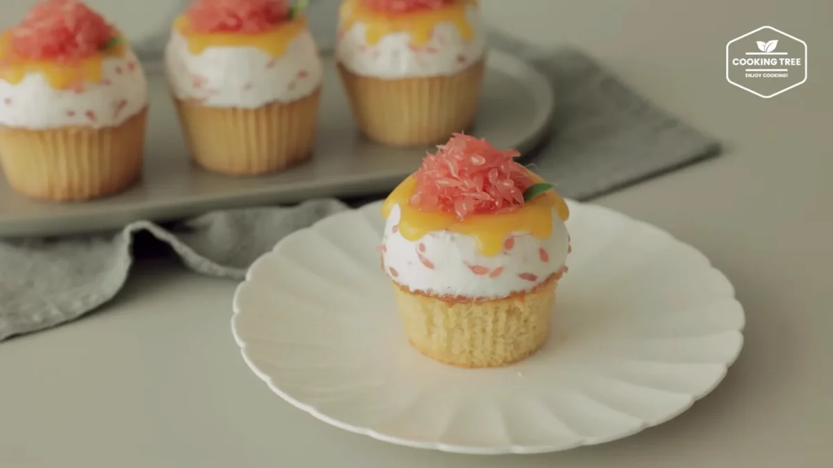 Mango Grapefruit Castella Cupcake Recipe