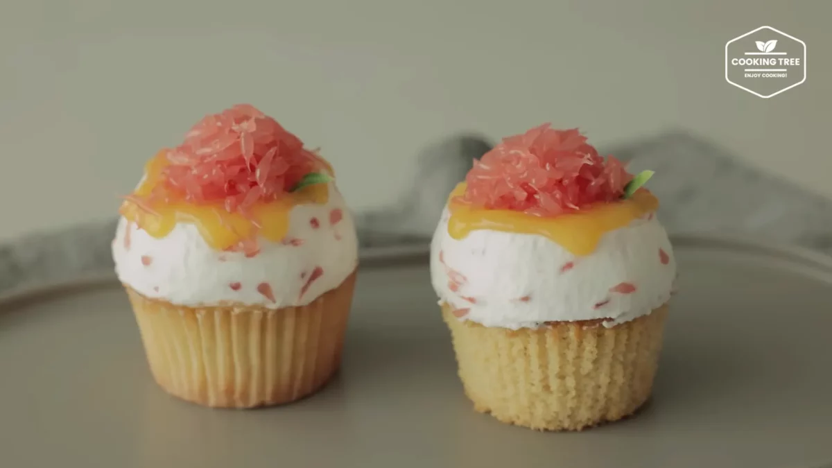 Mango Grapefruit Castella Cupcake Recipe