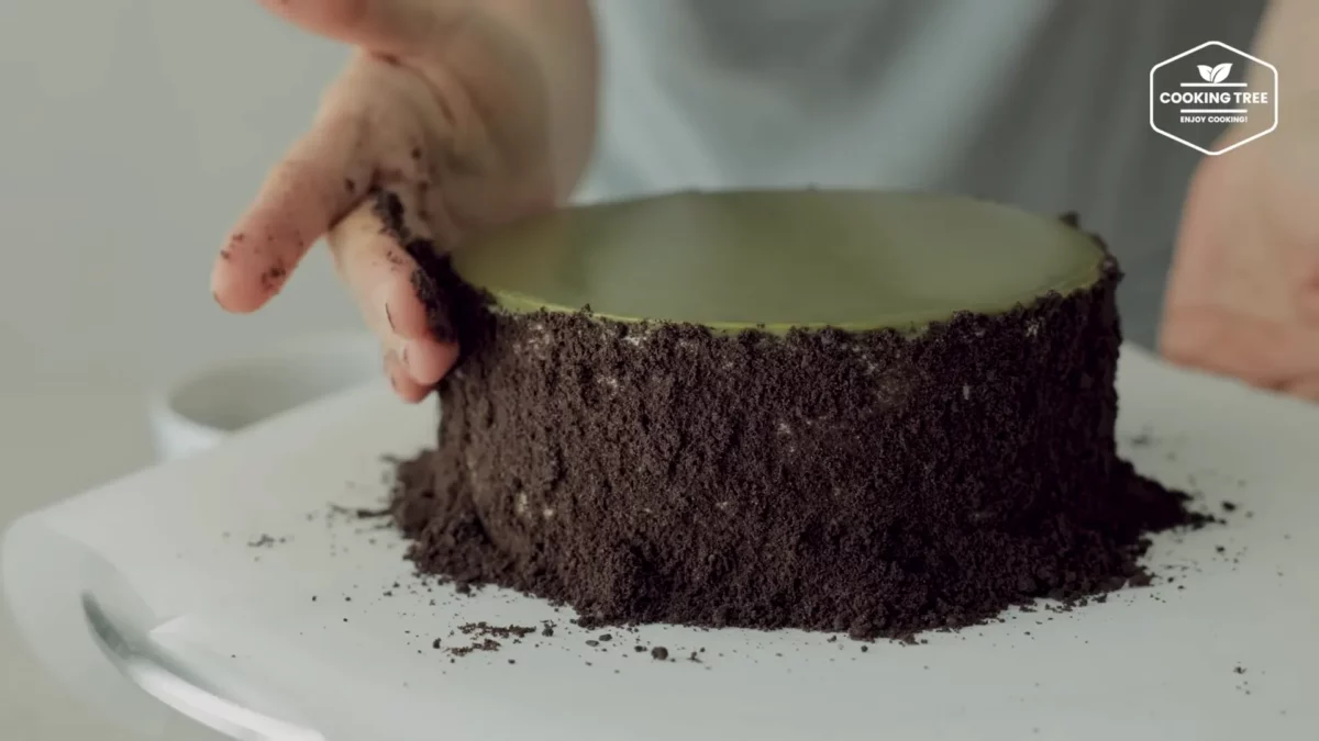 No Bake Green Tea Oreo Cheesecake