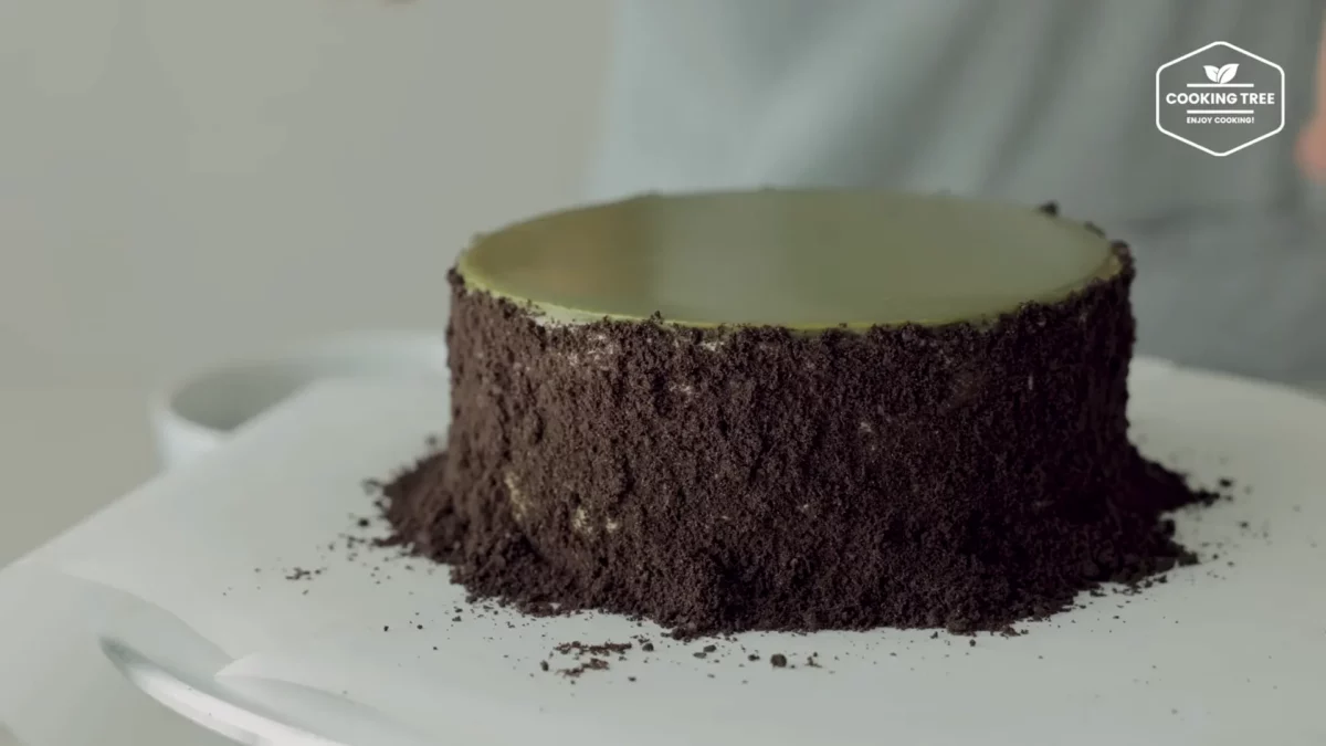 No Bake Green Tea Oreo Cheesecake
