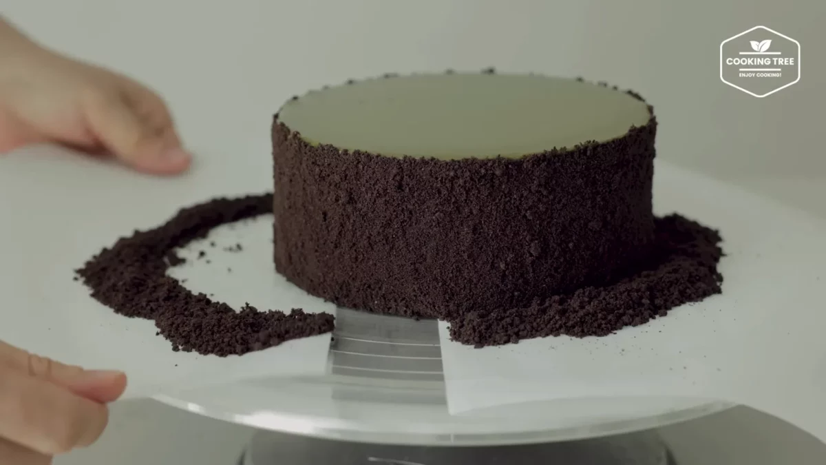 No Bake Green Tea Oreo Cheesecake