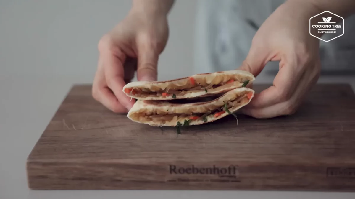 No oven Bread Japchae Flatbread Recipe