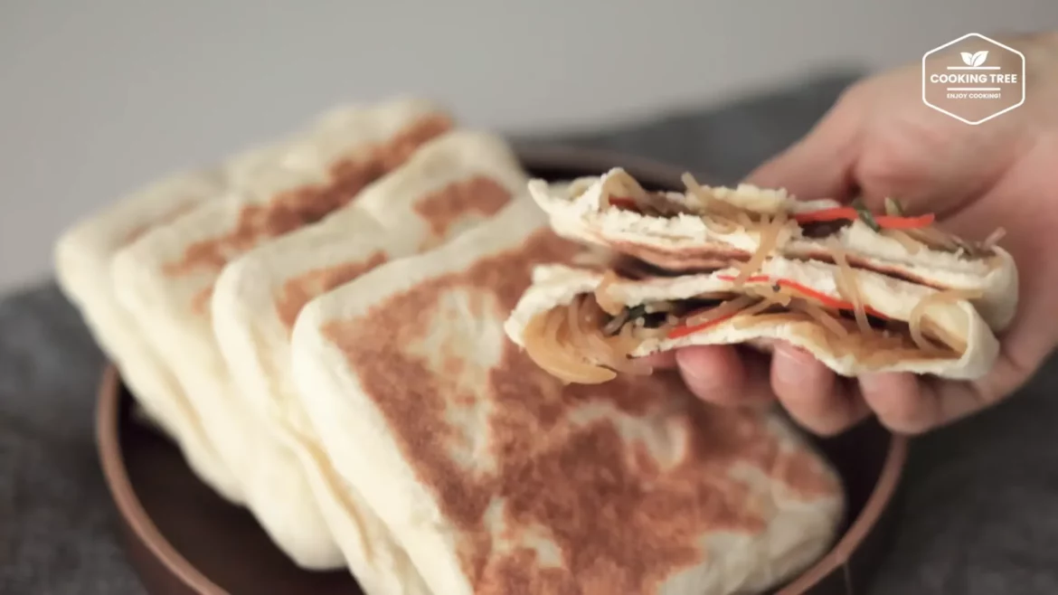 No oven Bread Japchae Flatbread Recipe No oven Bread Japchae Flatbread Recipe