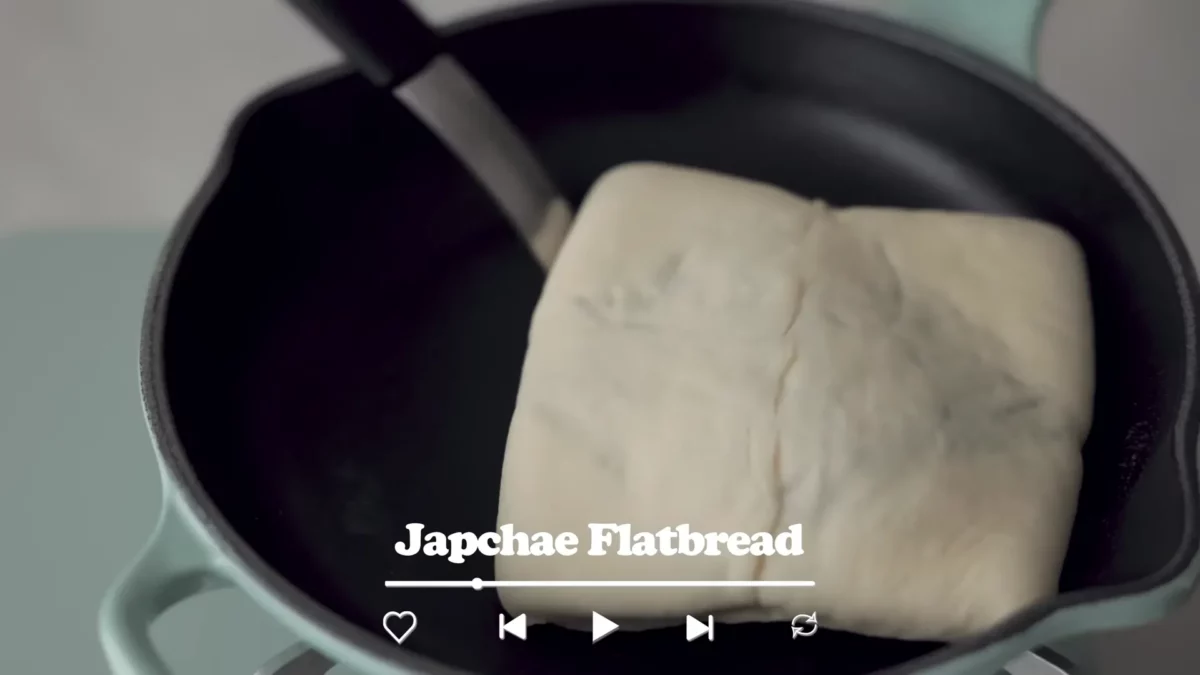 No oven Bread Japchae Flatbread Recipe