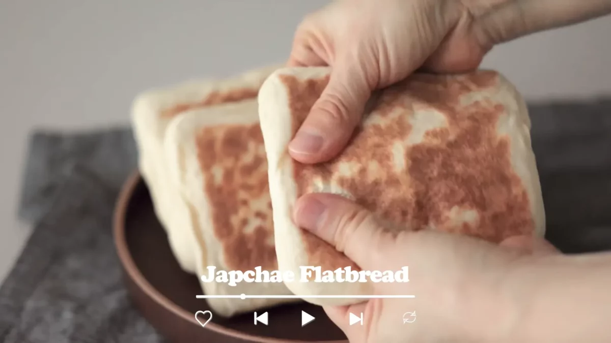 No oven Bread Japchae Flatbread Recipe