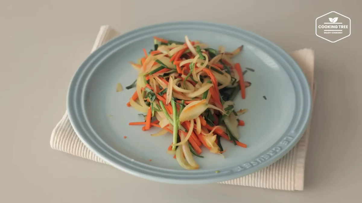 No oven Bread Japchae Flatbread Recipe