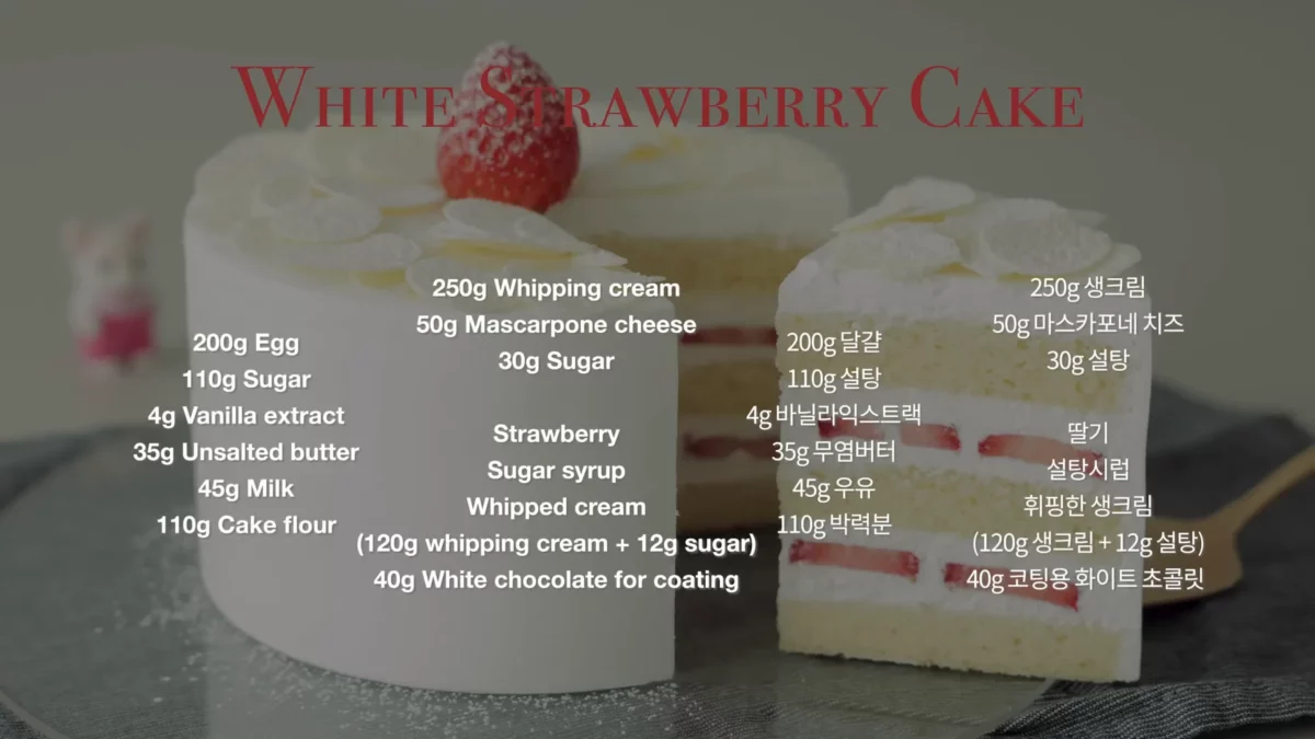 White Strawberry Cake Recipe