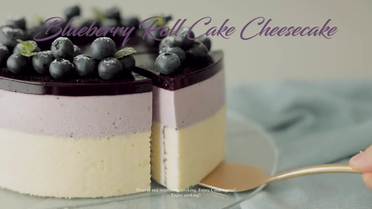Blueberry Roll Cake Cheesecake Recipe