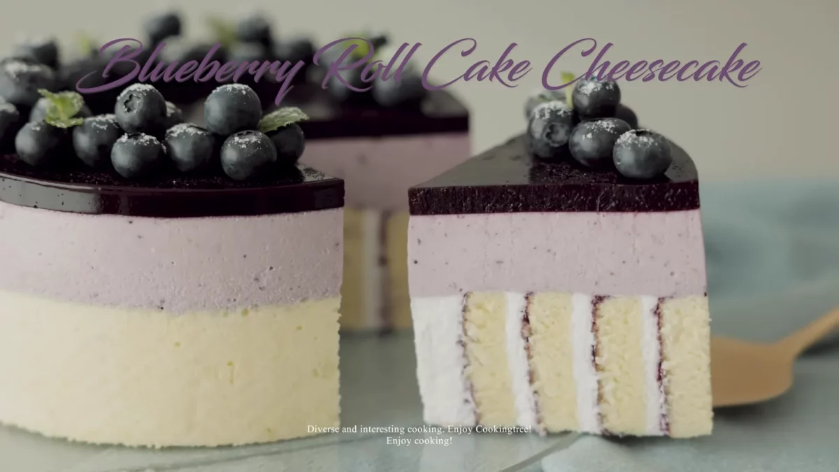 Blueberry Roll Cake Cheesecake Recipe