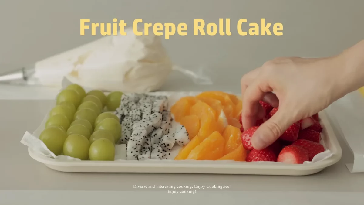 Fruit Crepe Roll Cake Recipe