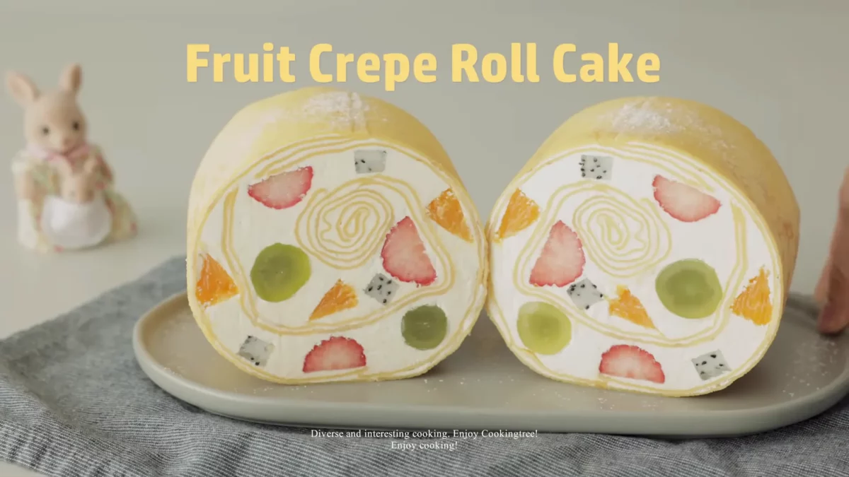 Fruit Crepe Roll Cake Recipe