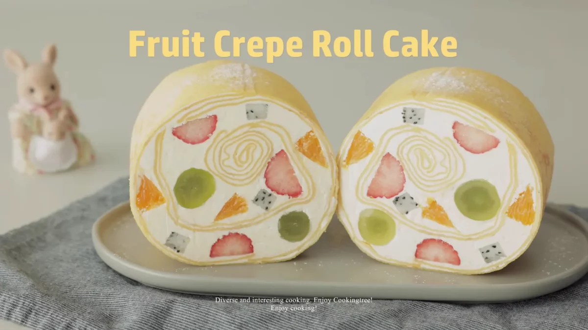 Fruit Crepe Roll Cake Recipe