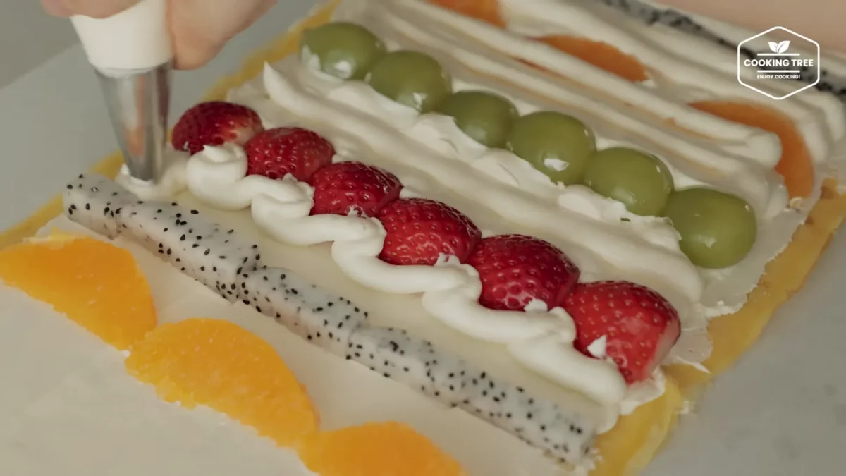 Fruit Crepe Roll Cake Recipe