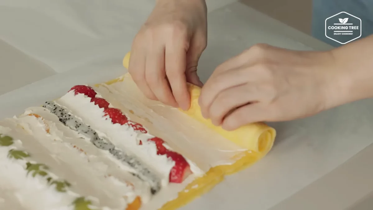 Fruit Crepe Roll Cake Recipe