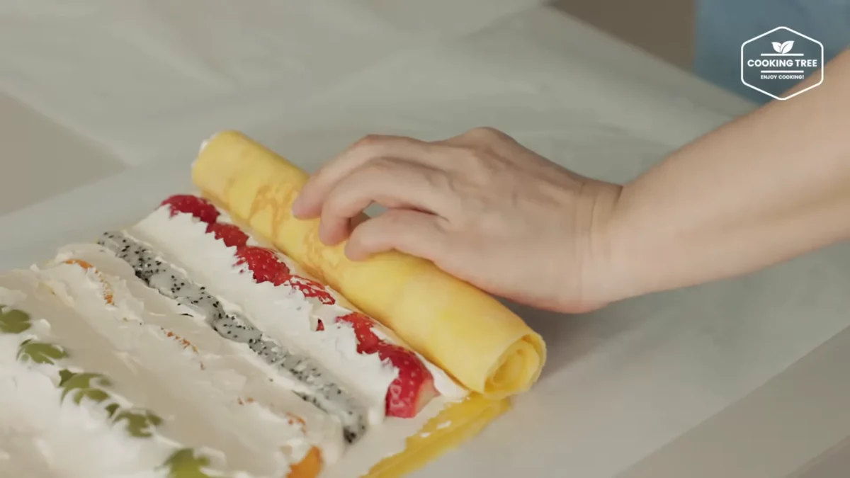 Fruit Crepe Roll Cake Recipe