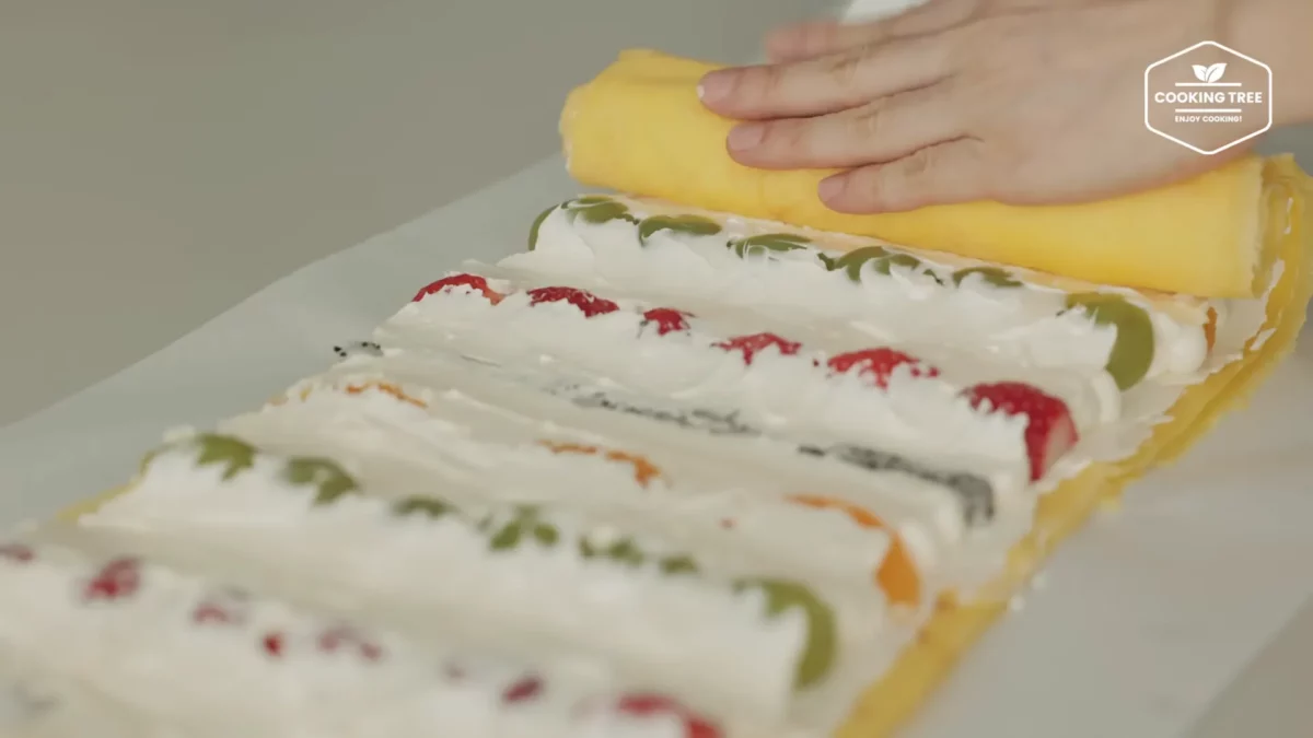 Fruit Crepe Roll Cake Recipe