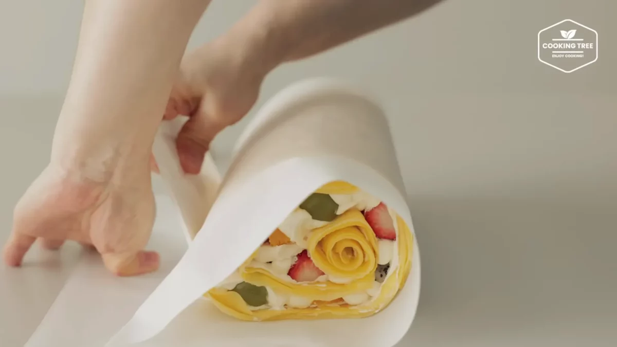 Fruit Crepe Roll Cake Recipe