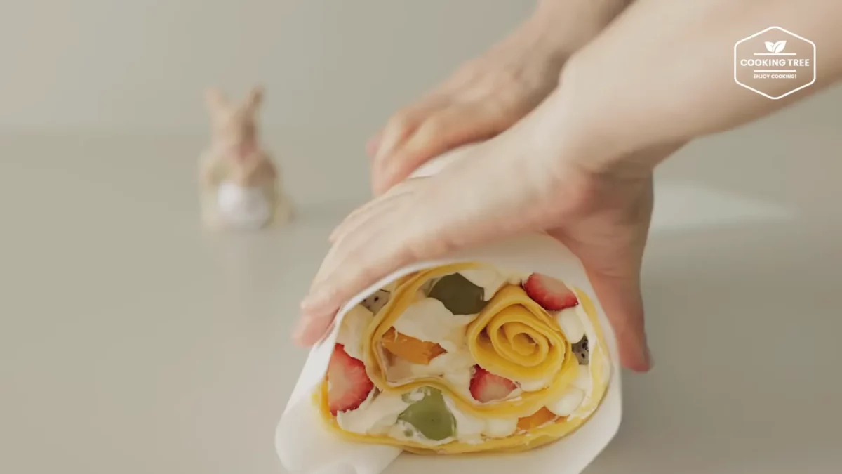 Fruit Crepe Roll Cake Recipe