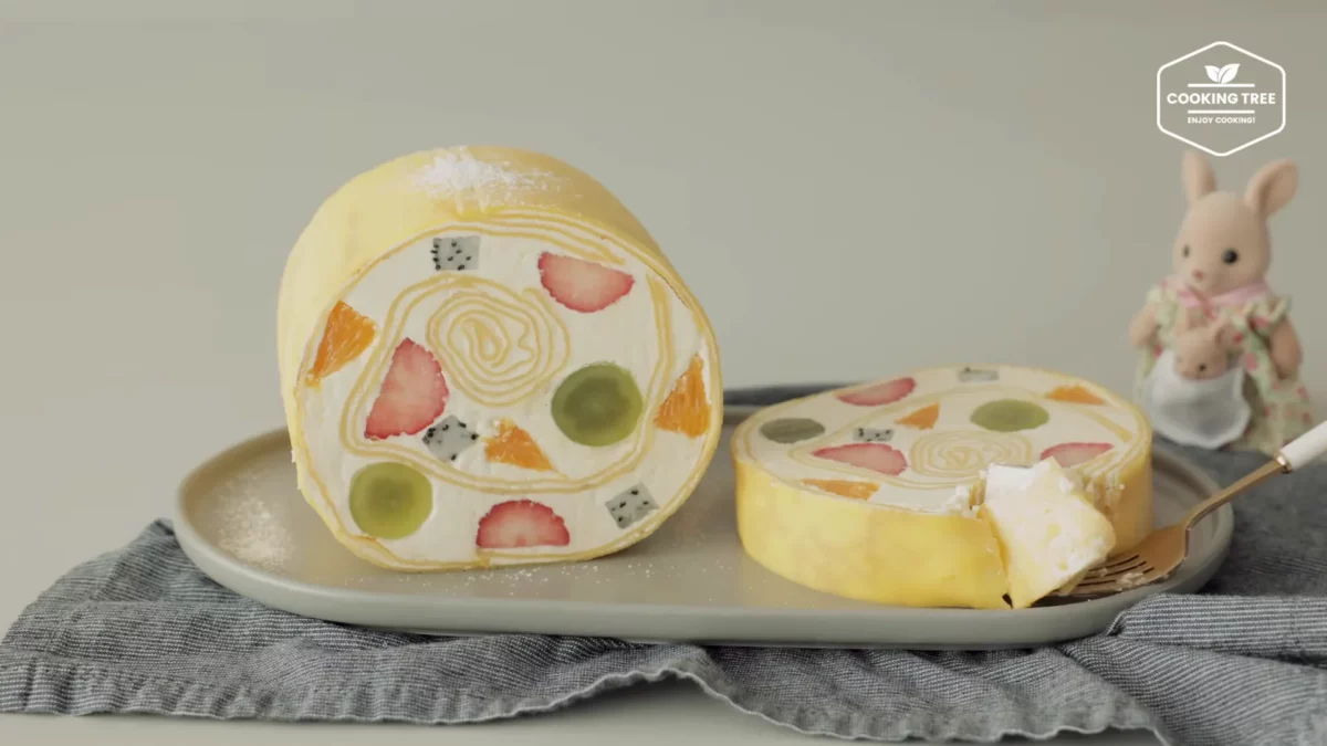 Fruit Crepe Roll Cake Recipe