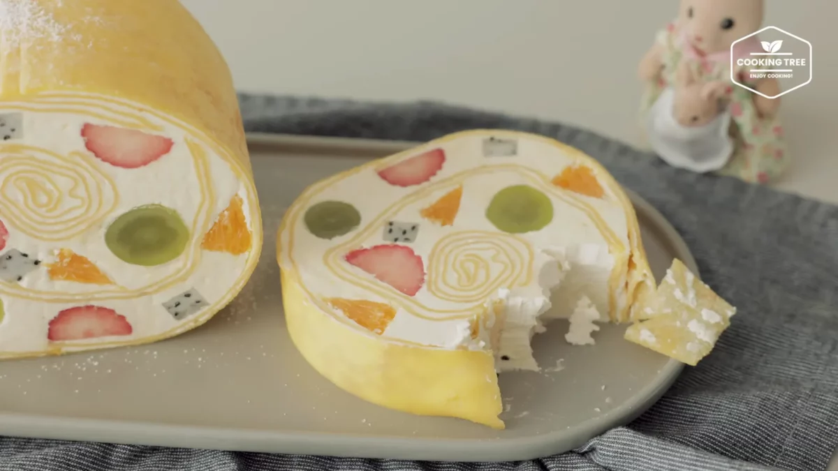 Fruit Crepe Roll Cake Recipe
