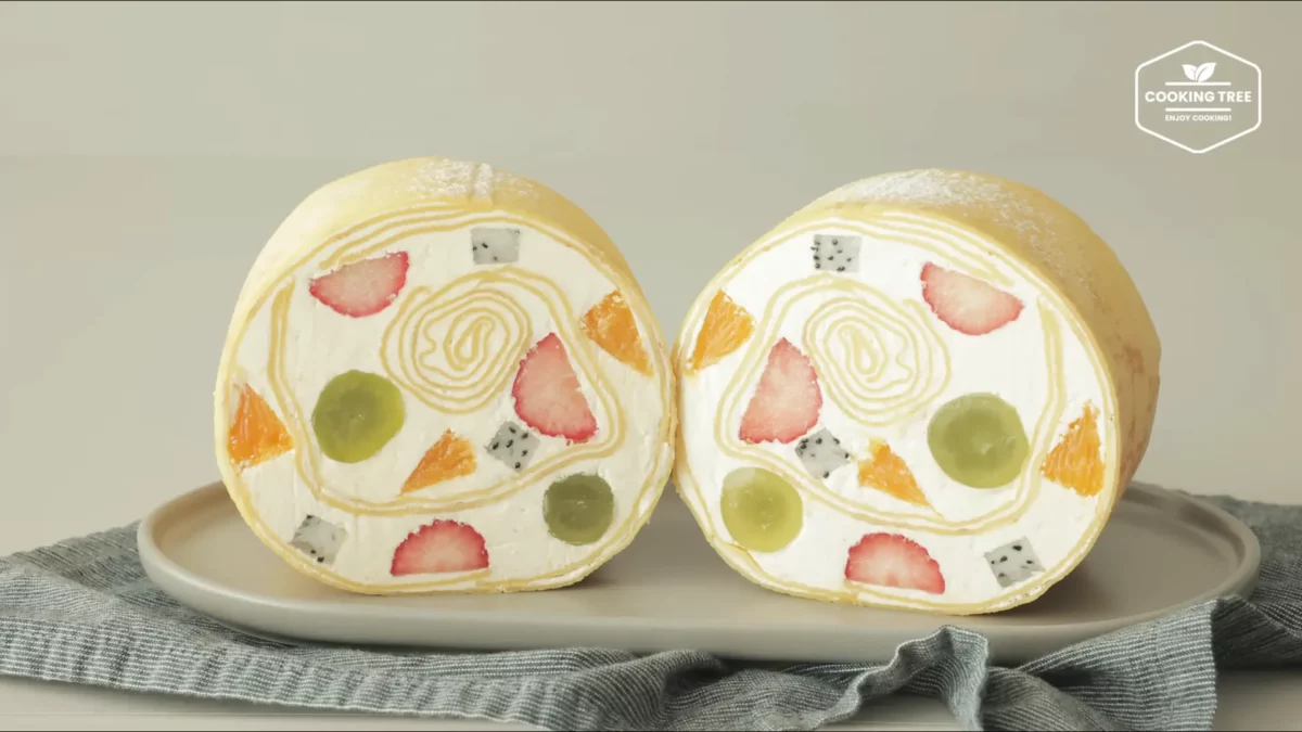 Fruit Crepe Roll Cake Recipe