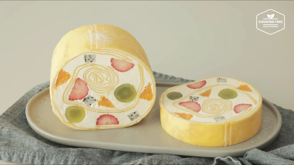 Fruit Crepe Roll Cake Recipe